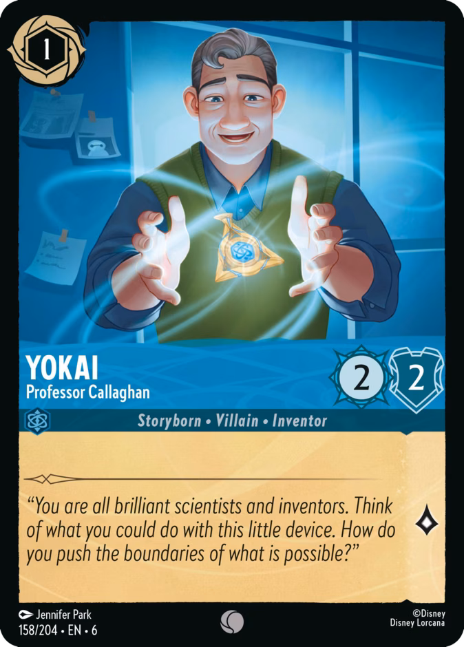 Yokai - Professor Callaghan 6-158 Lorcana card