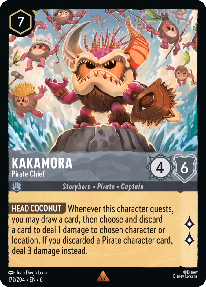 Kakamora - Pirate Chief 6-172 Lorcana card