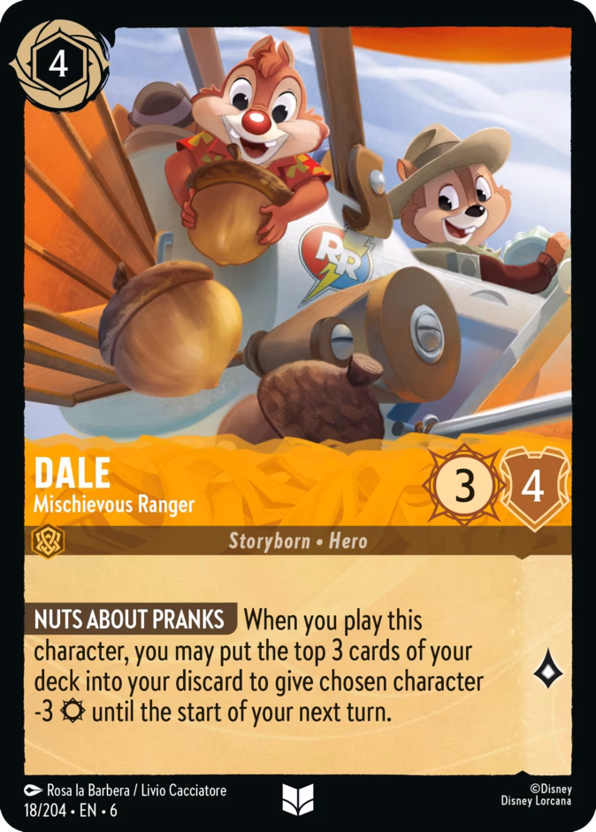 Dale - Mischievous Ranger 6-18 Lorcana card