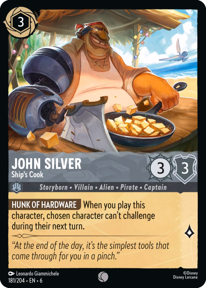 John Silver - Ship's Cook 6-181 Lorcana card