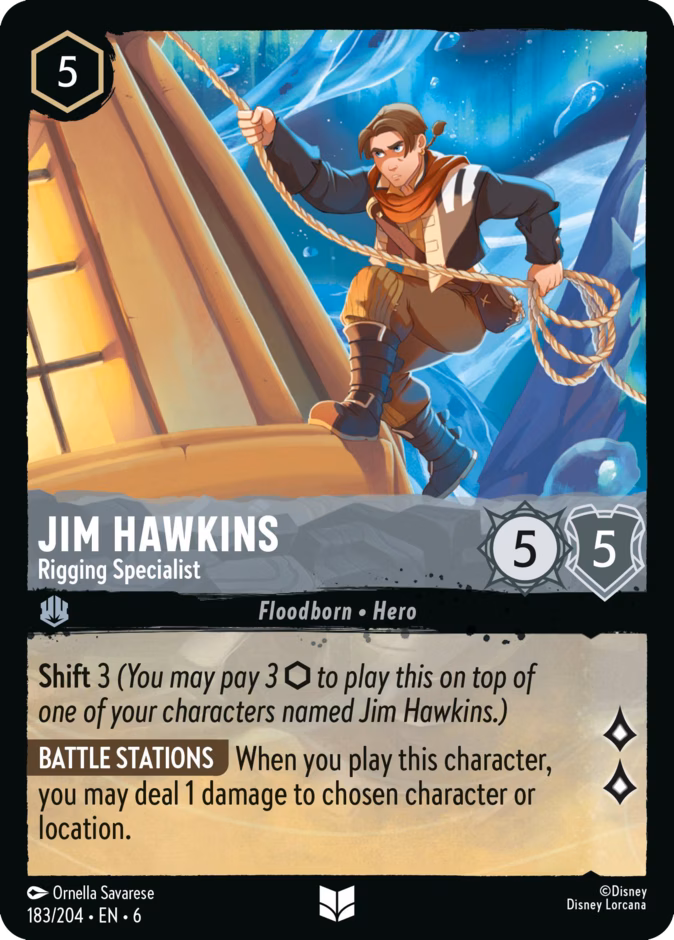 Jim Hawkins - Rigging Specialist 6-183 Lorcana card