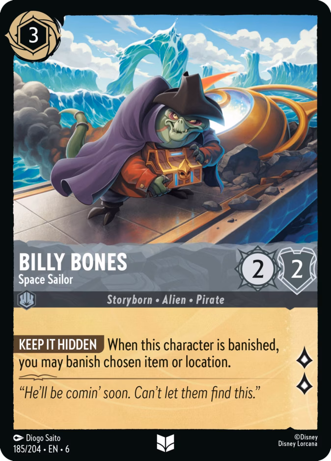 Billy Bones - Space Sailor 6-185 Lorcana card