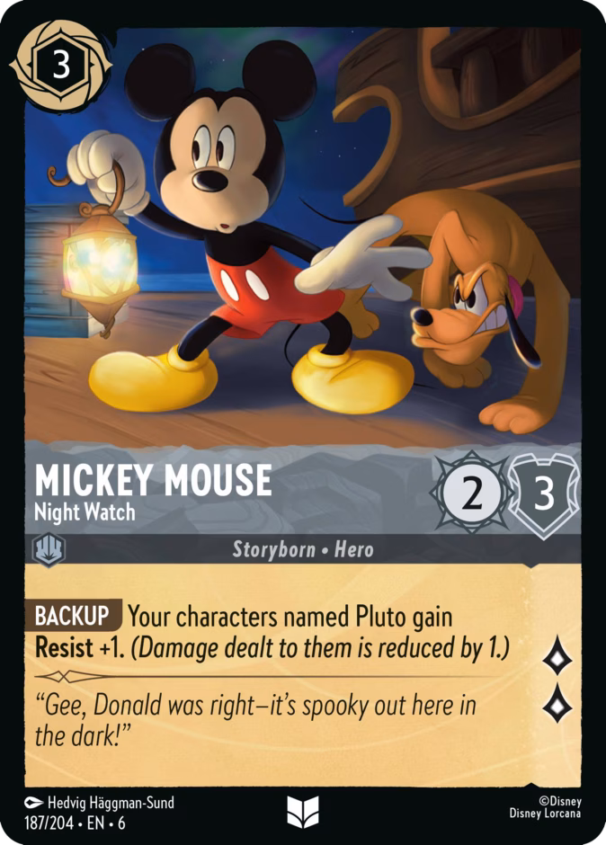 Mickey Mouse - Night Watch 6-187 Lorcana card