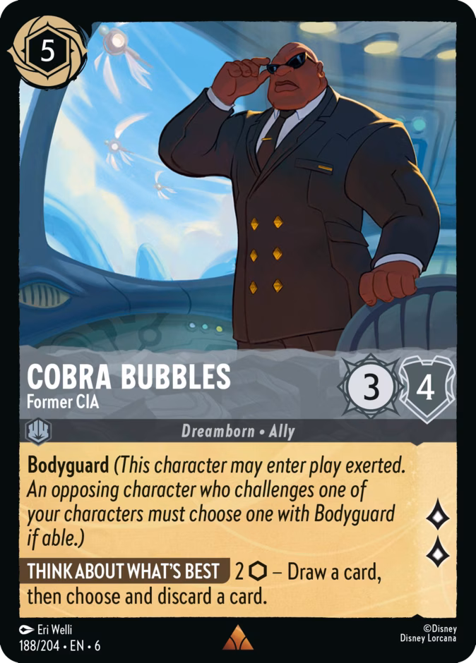 Cobra Bubbles - Former CIA 6-188 Lorcana card