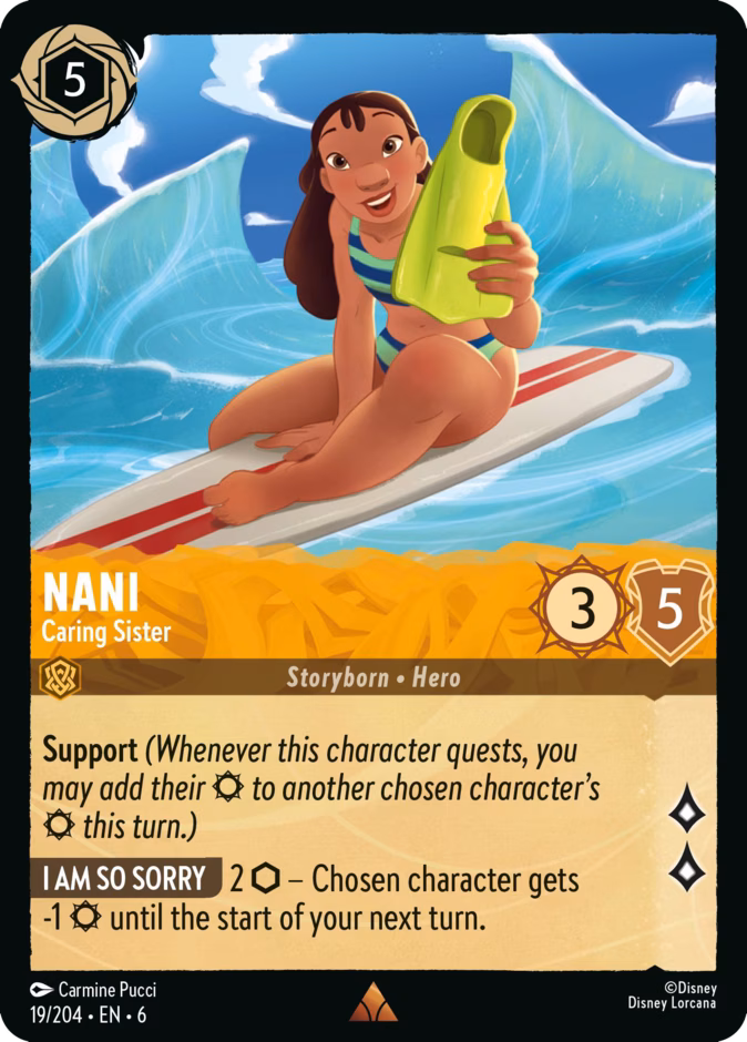 Nani - Caring Sister 6-19 Lorcana card