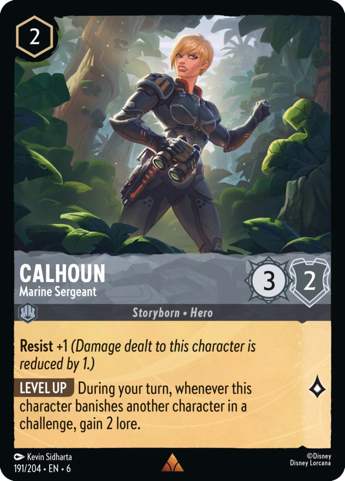 Calhoun - Marine Sergeant 6-191 Lorcana card