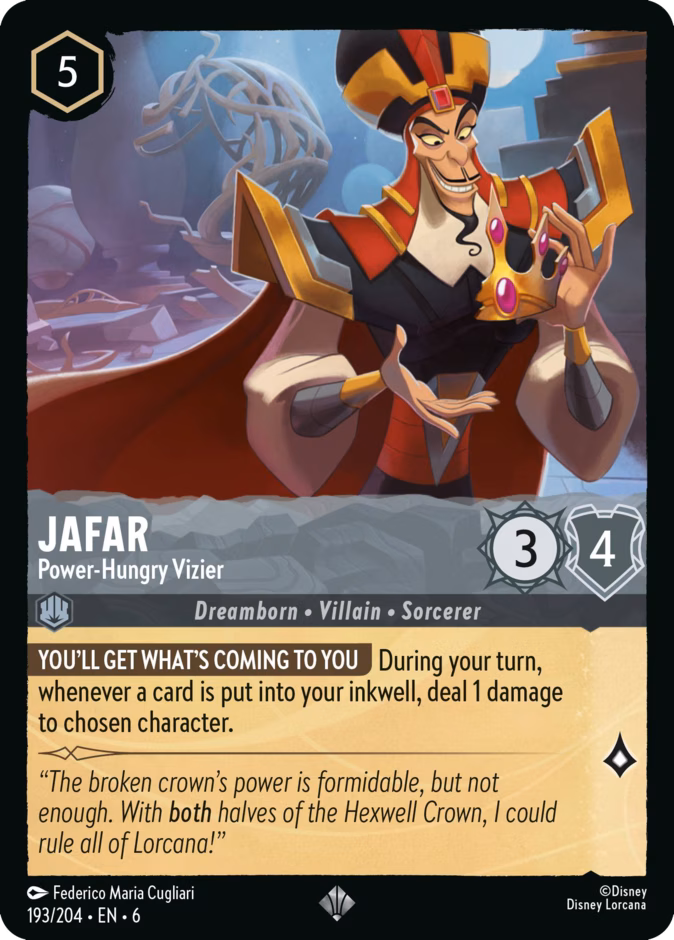 Jafar - Power-Hungry Vizier 6-193 Lorcana card