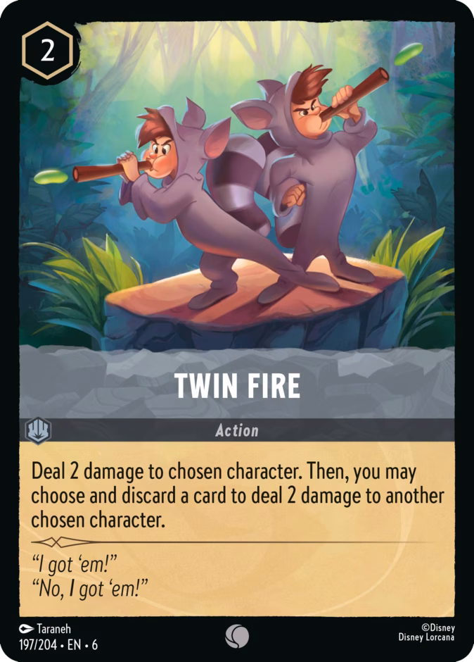 Twin Fire 6-197 Lorcana card