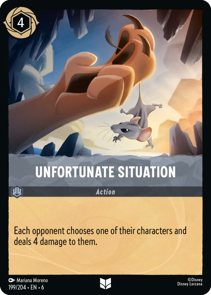 Unfortunate Situation 6-199 Lorcana card