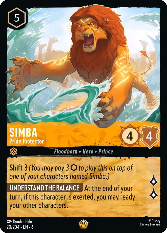 Simba - Pride Protector 6-20 Lorcana card