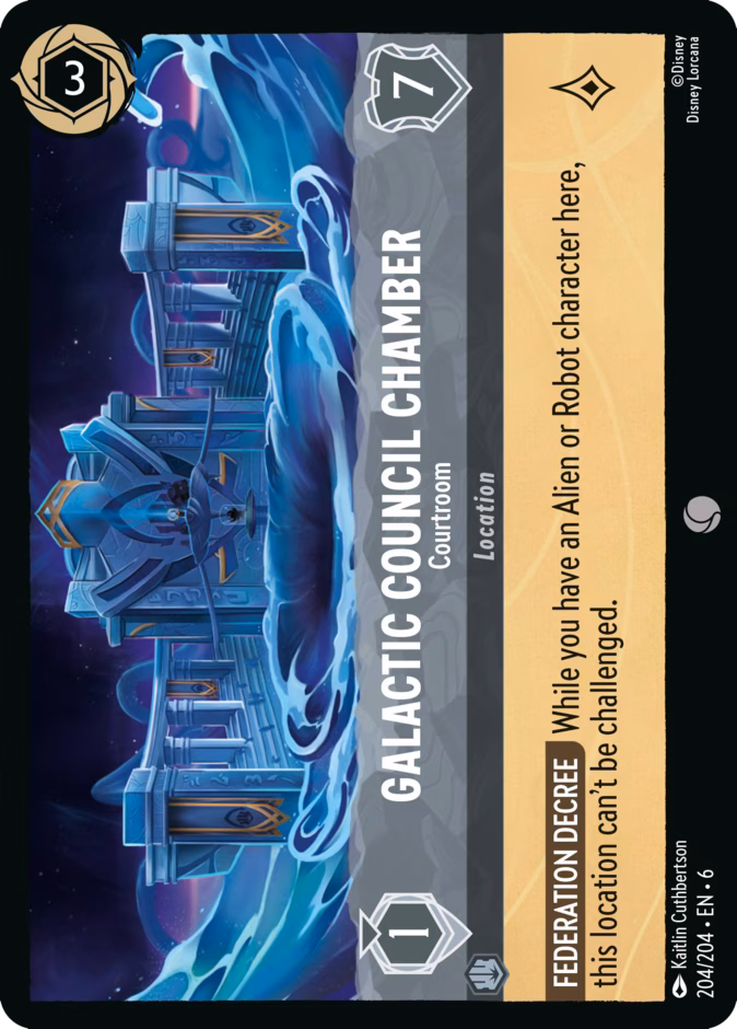 Galactic Council Chamber - Courtroom 6-204 Lorcana card