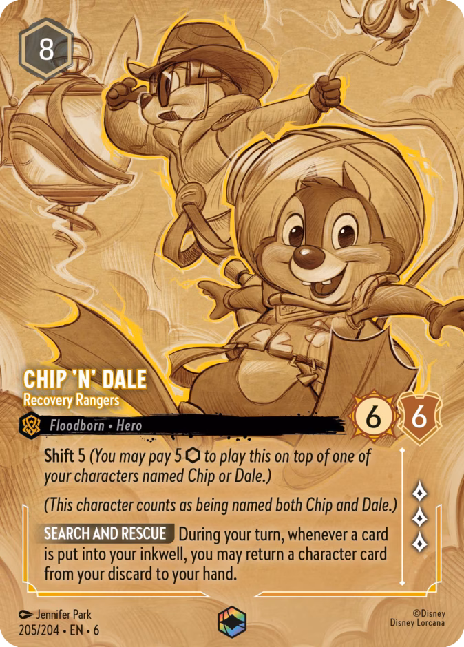 Chip 'n' Dale - Recovery Rangers 6-205 Lorcana card