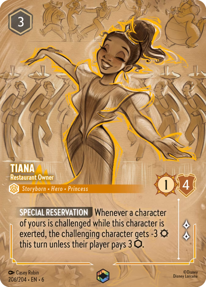 Tiana - Restaurant Owner 6-206 Lorcana card