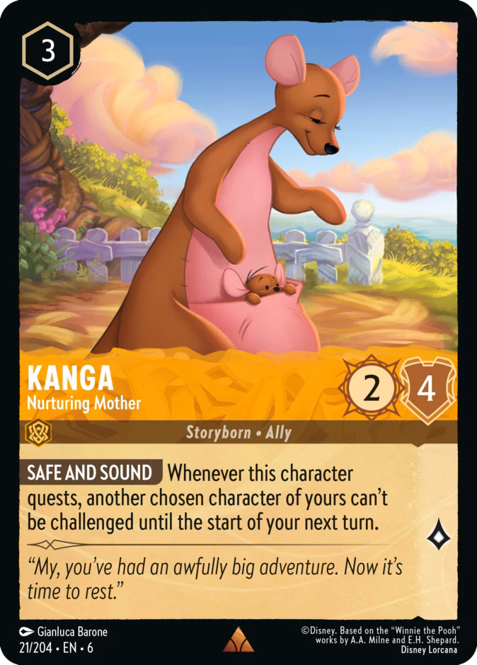 Kanga - Nurturing Mother 6-21 Lorcana card