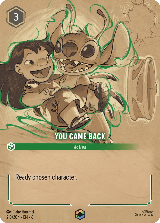 You Came Back 6-213 Lorcana card