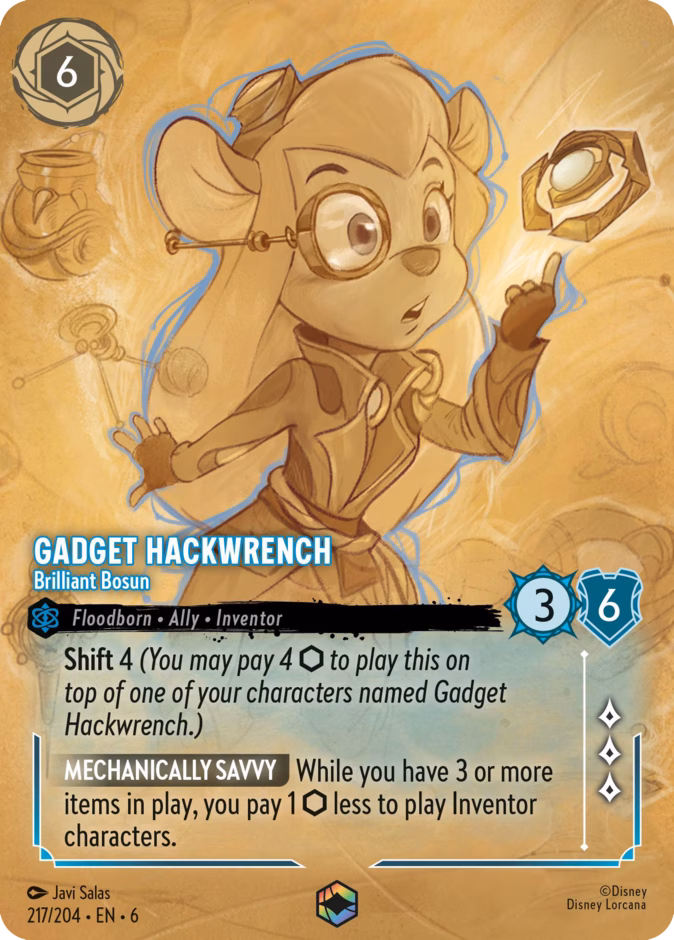 Gadget Hackwrench - Brilliant Bosun 6-217 Lorcana card