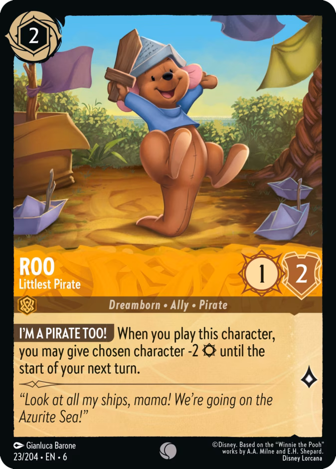 Roo - Littlest Pirate 6-23 Lorcana card