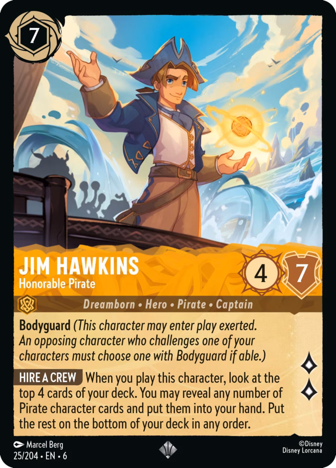 Jim Hawkins - Honorable Pirate 6-25 Lorcana card