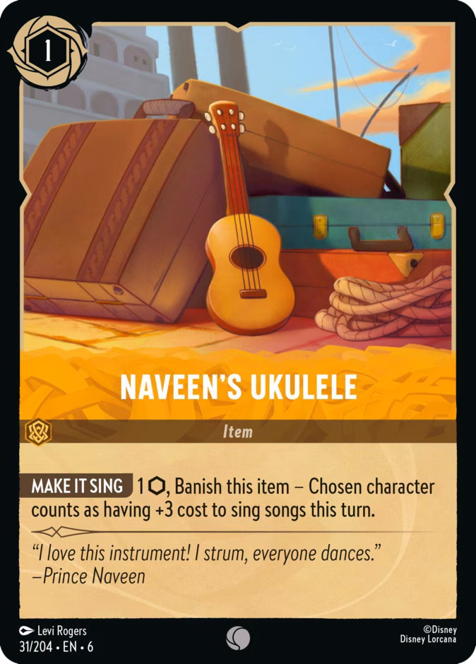 Naveen's Ukulele 6-31 Lorcana card
