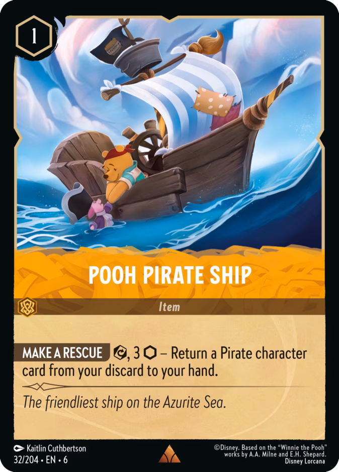 Pooh Pirate Ship 6-32 Lorcana card