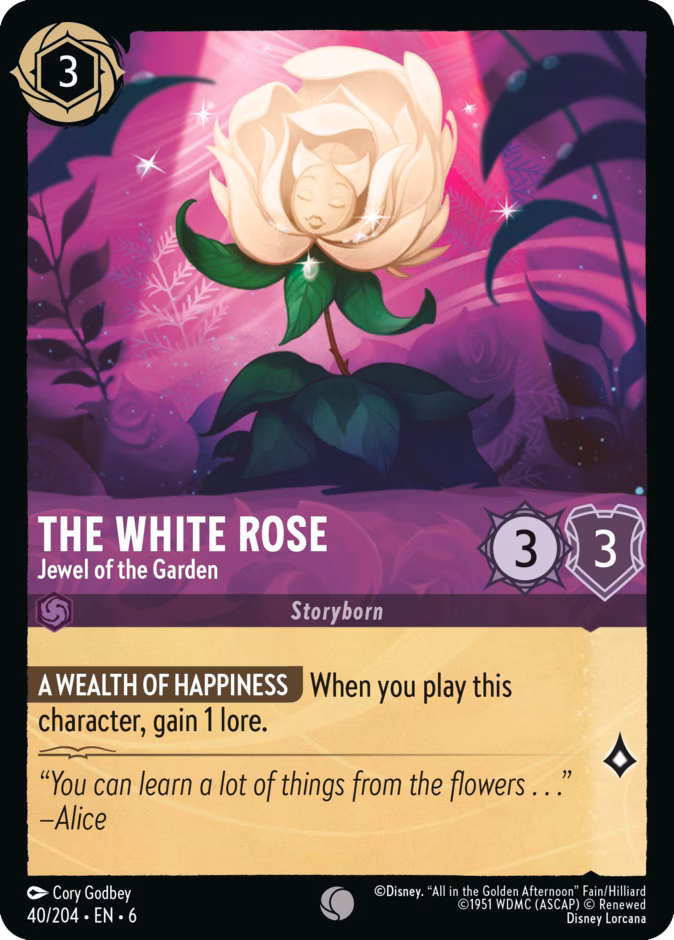 The White Rose - Jewel of the Garden 6-40 Lorcana card