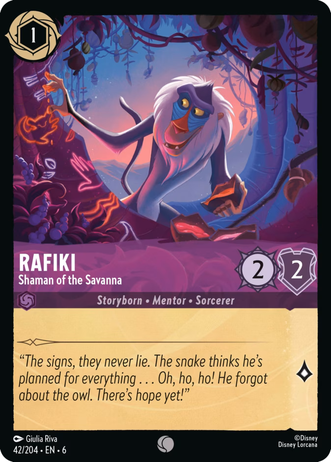 Rafiki - Shaman of the Savanna 6-42 Lorcana card