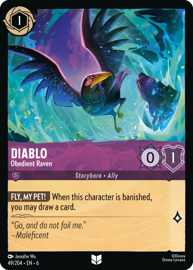 Diablo - Obedient Raven 6-49 Lorcana card