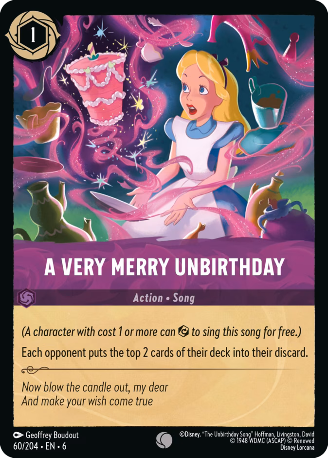 A Very Merry Unbirthday 6-60 Lorcana card