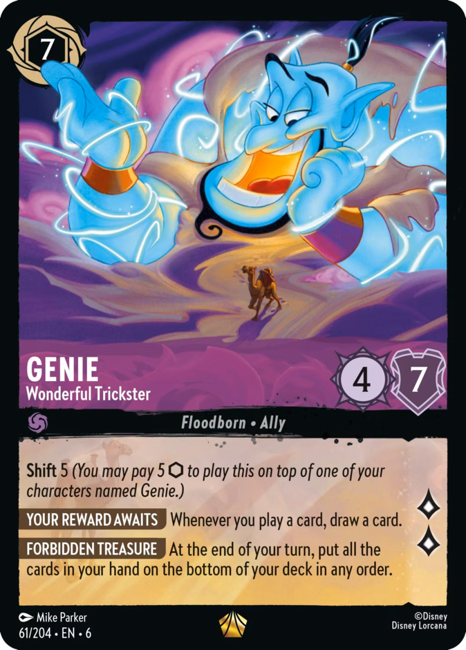Genie - Wonderful Trickster 6-61 Lorcana card