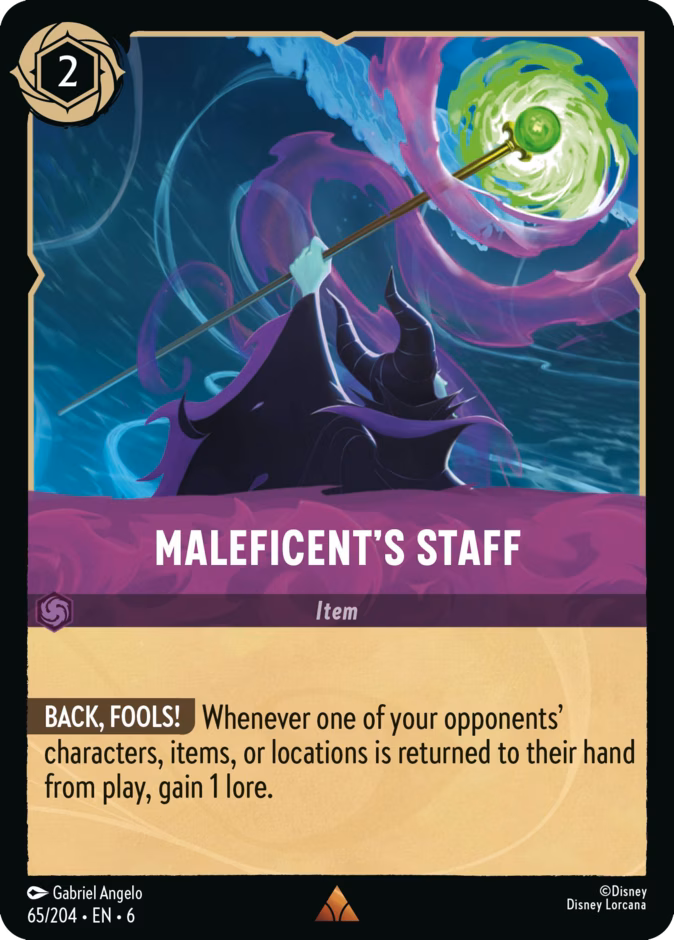 Maleficent's Staff 6-65 Lorcana card
