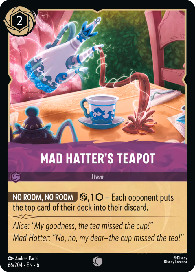 Mad Hatter's Teapot 6-66 Lorcana card
