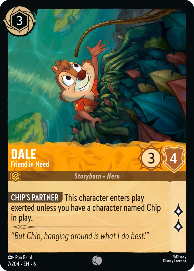 Dale - Friend in Need 6-7 Lorcana card