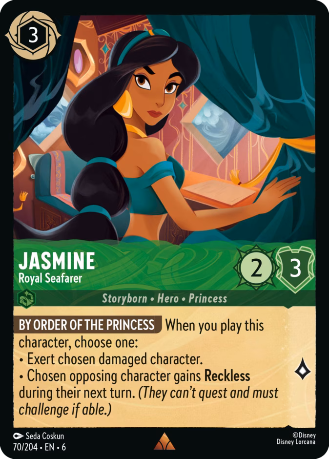 Jasmine - Royal Seafarer 6-70 Lorcana card