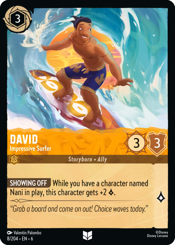 David - Impressive Surfer 6-8 Lorcana card