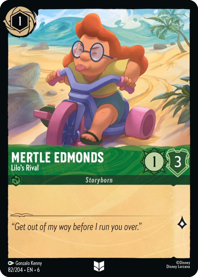 Mertle Edmonds - Lilo's Rival 6-82 Lorcana card