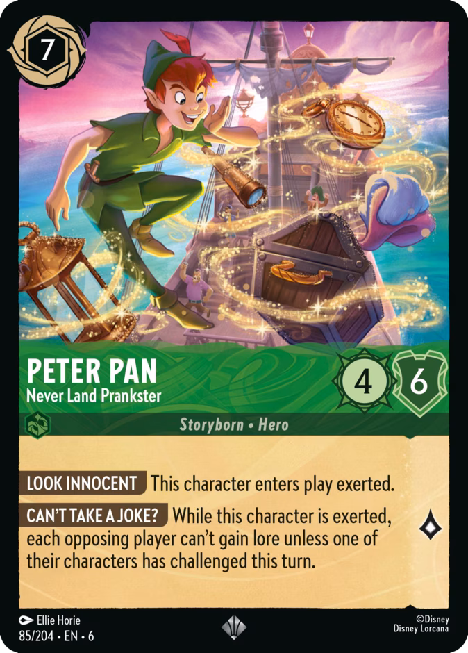 Peter Pan - Never Land Prankster 6-85 Lorcana card