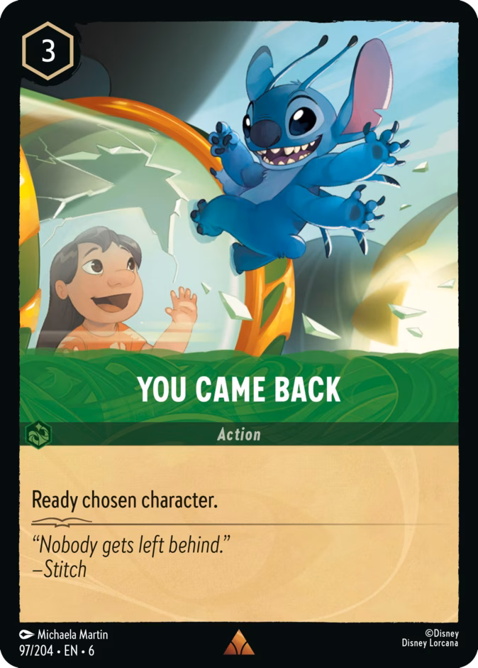 You Came Back 6-97 Lorcana card