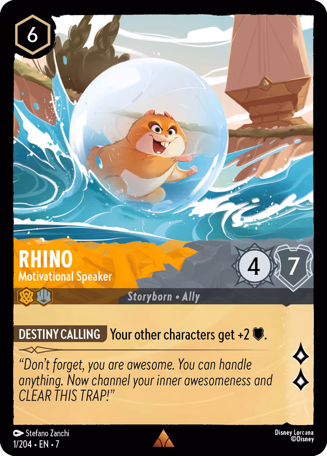 Rhino - Motivational Speaker 7-1 Lorcana card