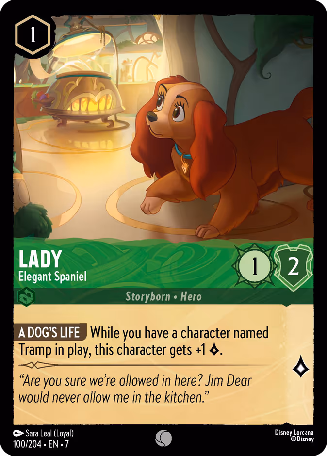 Lady - Elegant Spaniel 7-100 Lorcana card