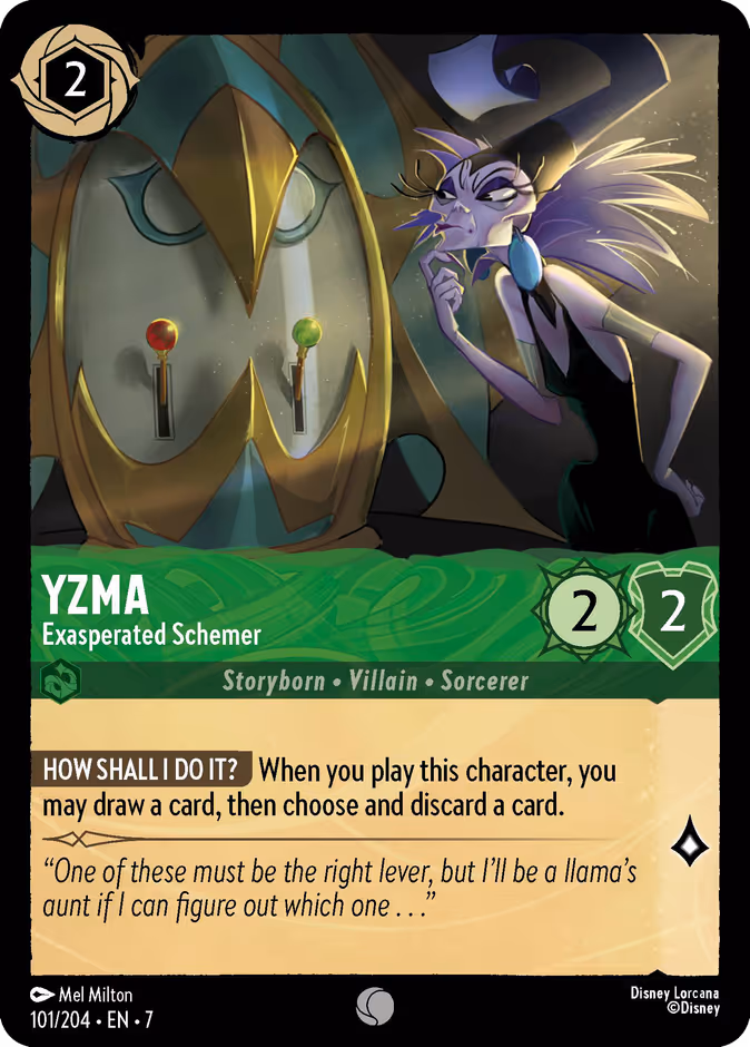 Yzma - Exasperated Schemer 7-101 Lorcana card