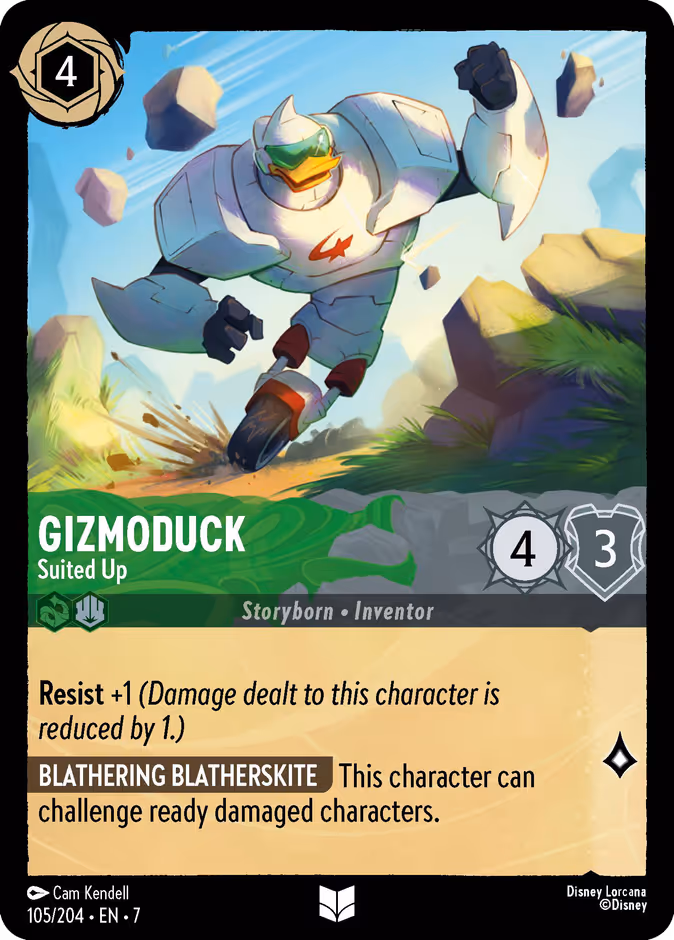 Gizmoduck - Suited Up 7-105 Lorcana card
