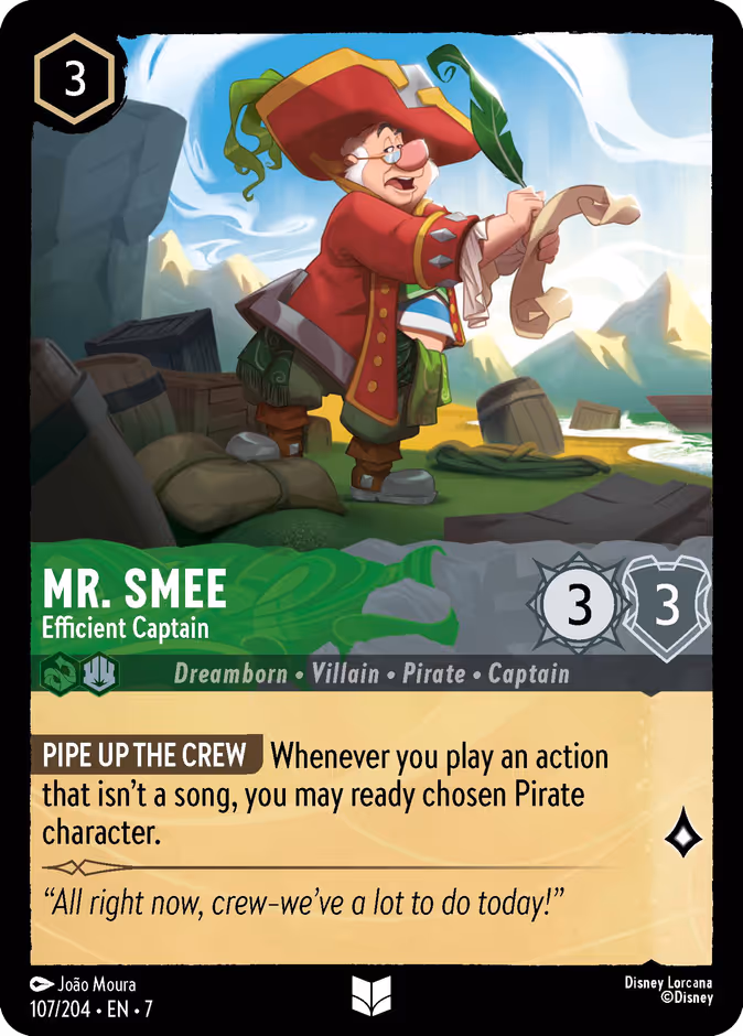 Mr. Smee - Efficient Captain 7-107 Lorcana card