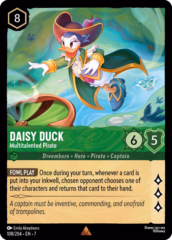 Daisy Duck - Multitalented Pirate 7-108 Lorcana card