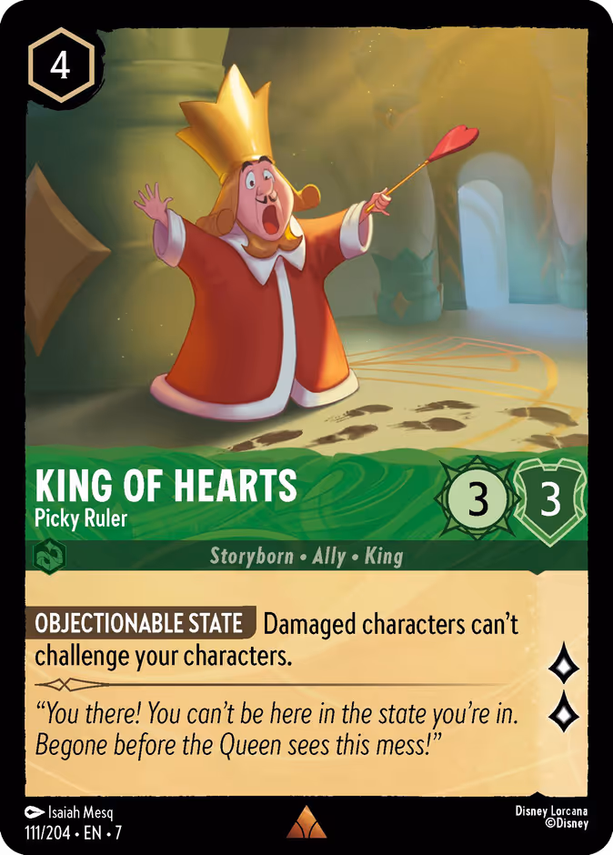 King of Hearts - Picky Ruler 7-111 Lorcana card