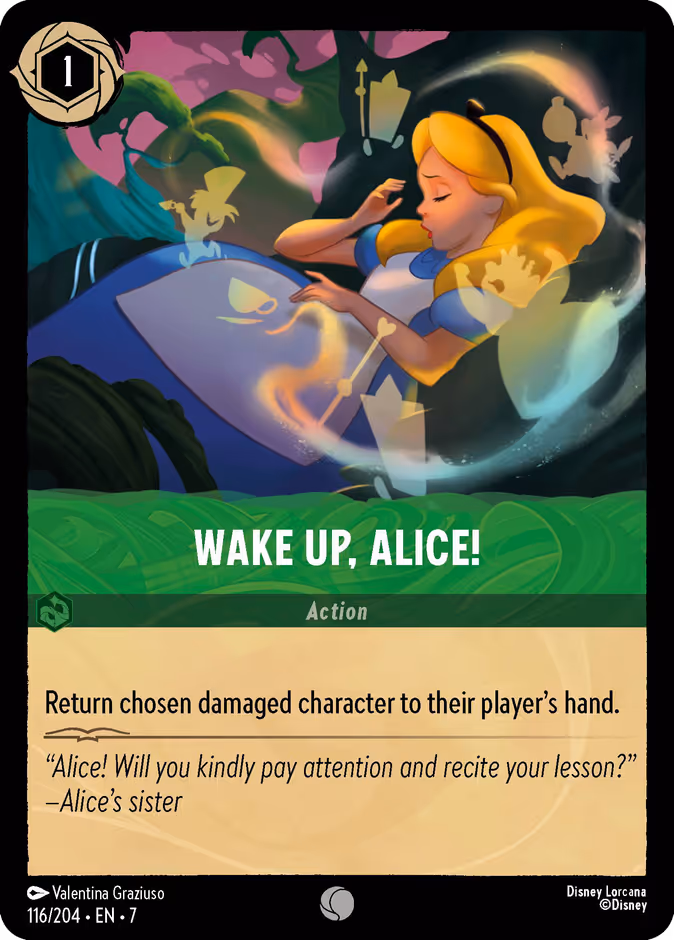 Wake Up, Alice! 7-116 Lorcana card