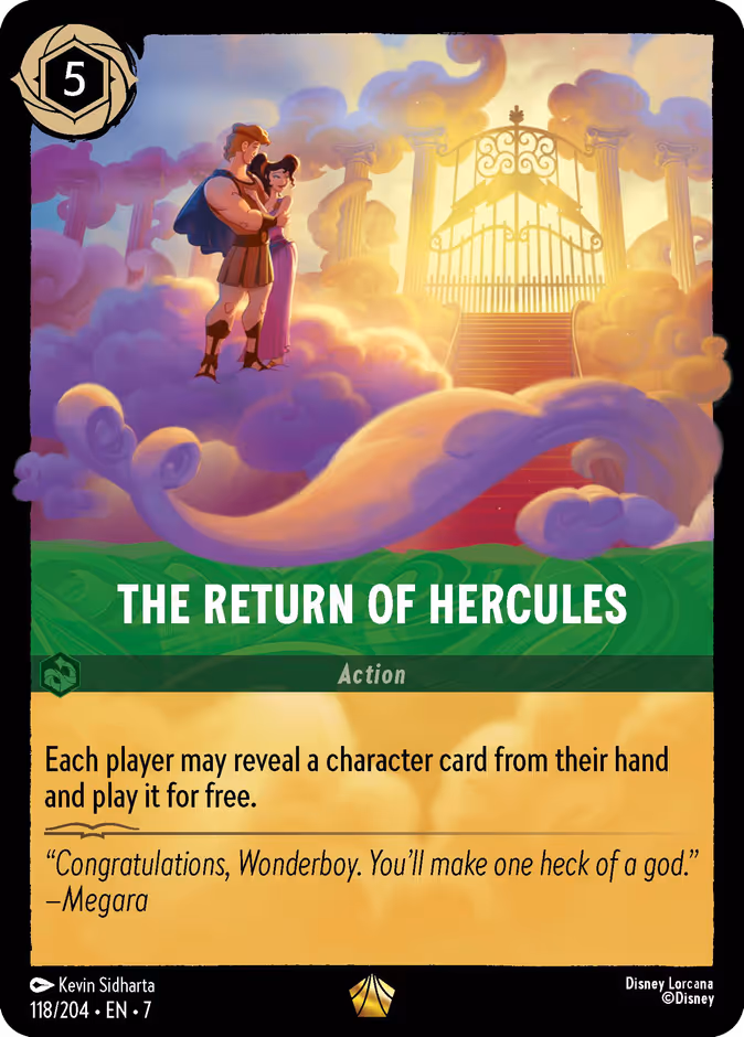 The Return of Hercules 7-118 Lorcana card