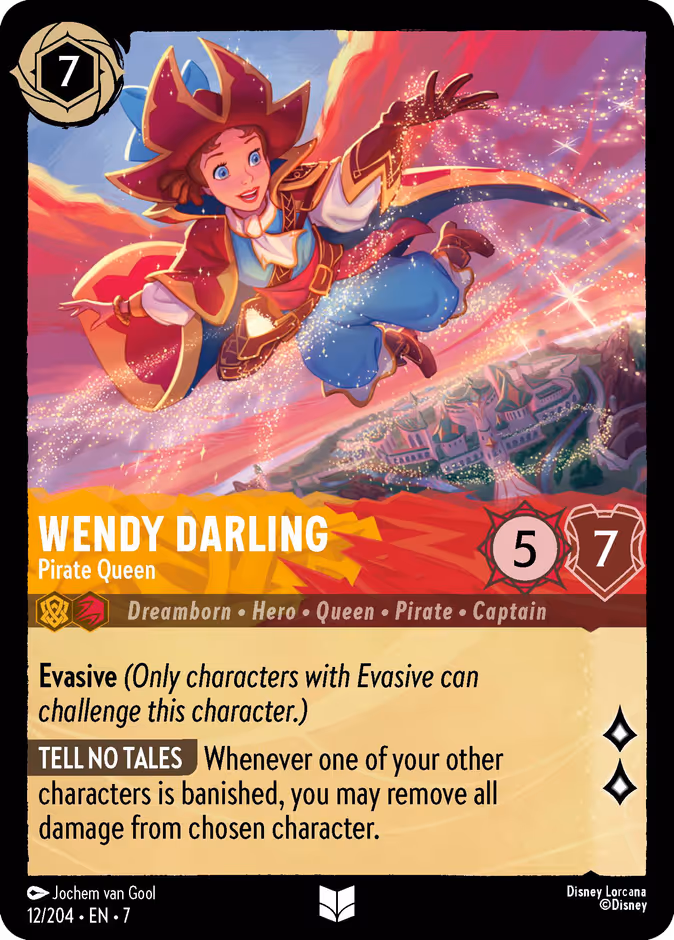 Wendy Darling - Pirate Queen 7-12 Lorcana card