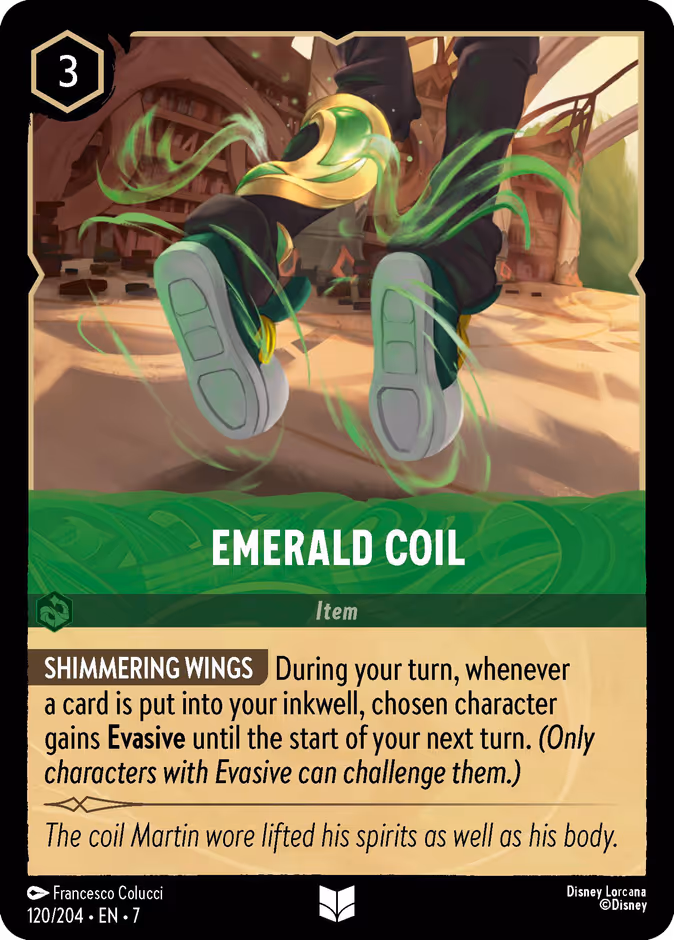 Emerald Coil 7-120 Lorcana card
