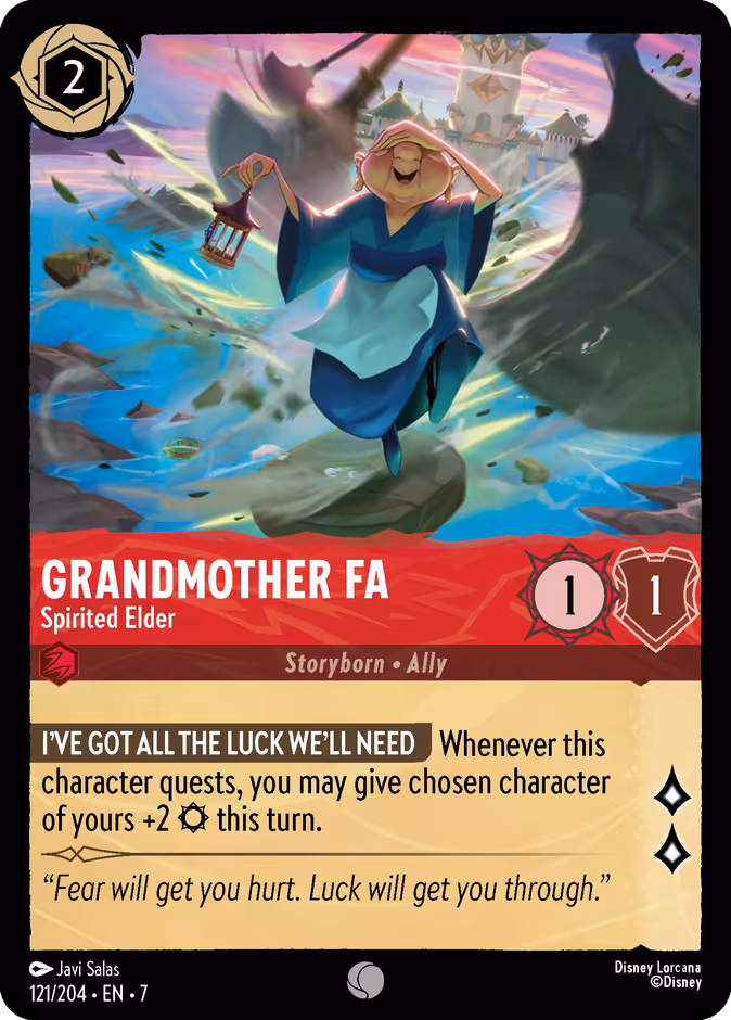 Grandmother Fa - Spirited Elder 7-121 Lorcana card