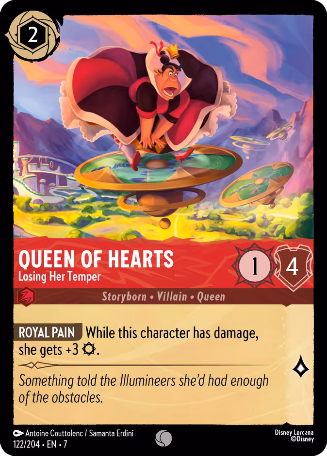 Queen of Hearts - Losing Her Temper 7-122 Lorcana card
